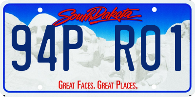 SD license plate 94PR01