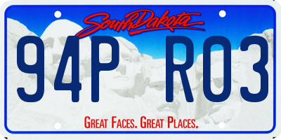 SD license plate 94PR03