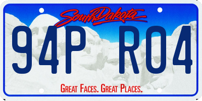 SD license plate 94PR04