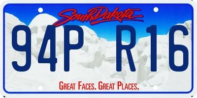 SD license plate 94PR16