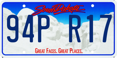 SD license plate 94PR17