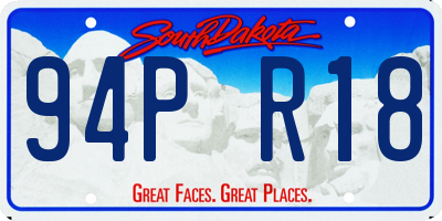 SD license plate 94PR18