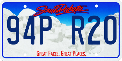 SD license plate 94PR20