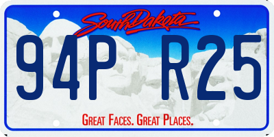 SD license plate 94PR25