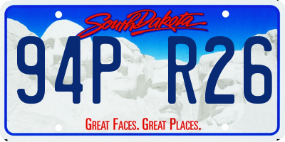 SD license plate 94PR26