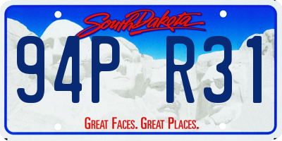 SD license plate 94PR31
