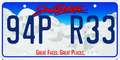 SD license plate 94PR33