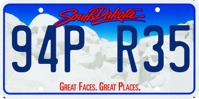 SD license plate 94PR35