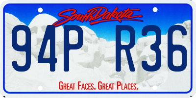 SD license plate 94PR36