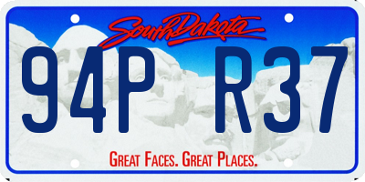 SD license plate 94PR37