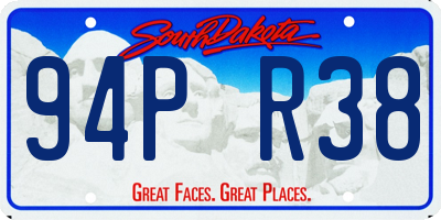 SD license plate 94PR38