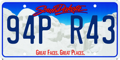 SD license plate 94PR43
