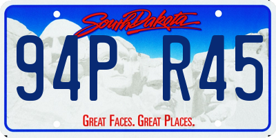 SD license plate 94PR45