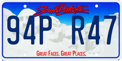 SD license plate 94PR47