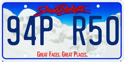 SD license plate 94PR50