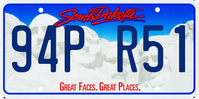 SD license plate 94PR51