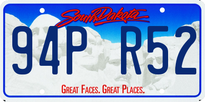 SD license plate 94PR52