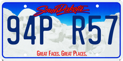 SD license plate 94PR57