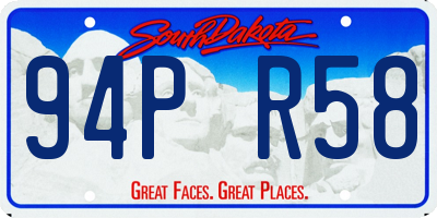 SD license plate 94PR58