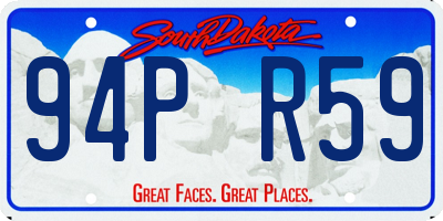 SD license plate 94PR59