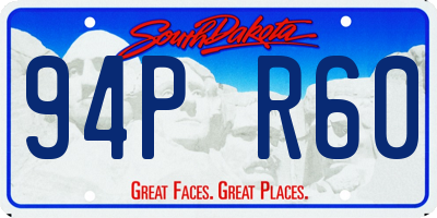 SD license plate 94PR60