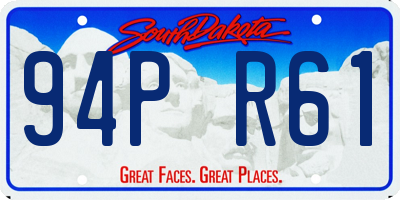 SD license plate 94PR61