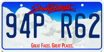 SD license plate 94PR62