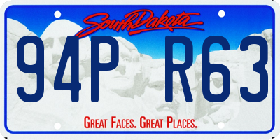 SD license plate 94PR63