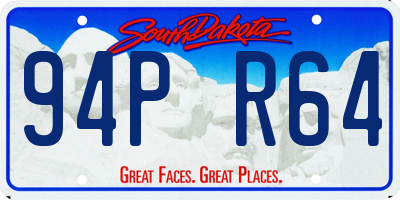 SD license plate 94PR64