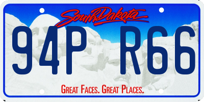 SD license plate 94PR66