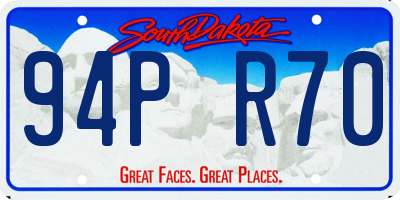 SD license plate 94PR70