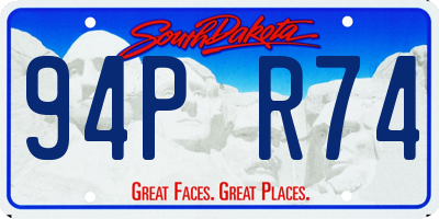 SD license plate 94PR74