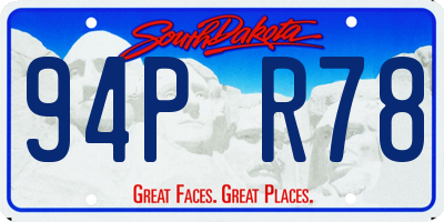 SD license plate 94PR78