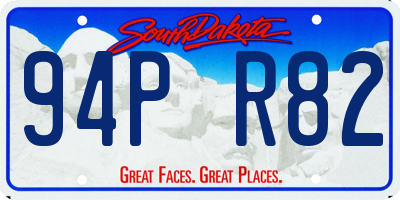 SD license plate 94PR82