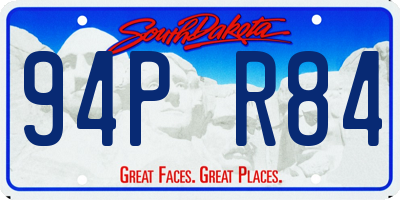 SD license plate 94PR84