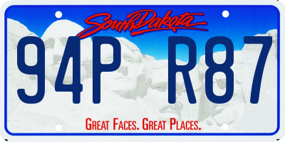 SD license plate 94PR87