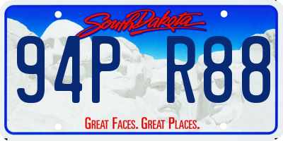 SD license plate 94PR88