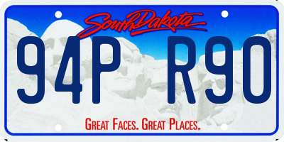 SD license plate 94PR90