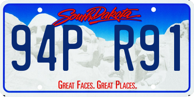 SD license plate 94PR91