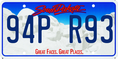 SD license plate 94PR93