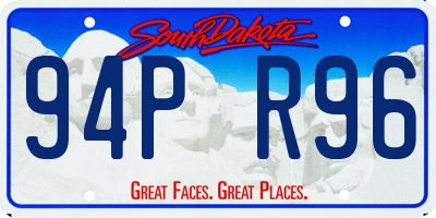 SD license plate 94PR96