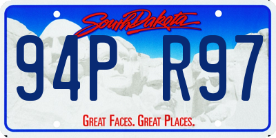 SD license plate 94PR97