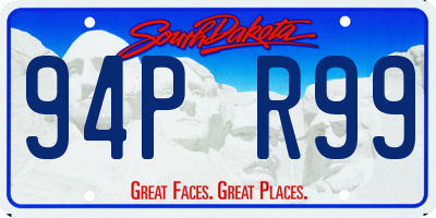 SD license plate 94PR99