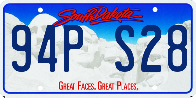 SD license plate 94PS28