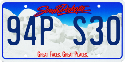 SD license plate 94PS30