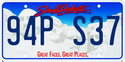 SD license plate 94PS37