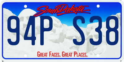 SD license plate 94PS38
