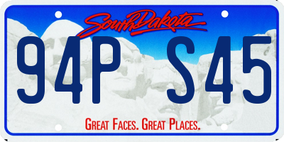 SD license plate 94PS45