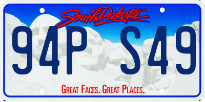 SD license plate 94PS49