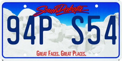 SD license plate 94PS54